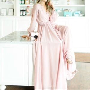 Chiffon Wrap Maxi Dress